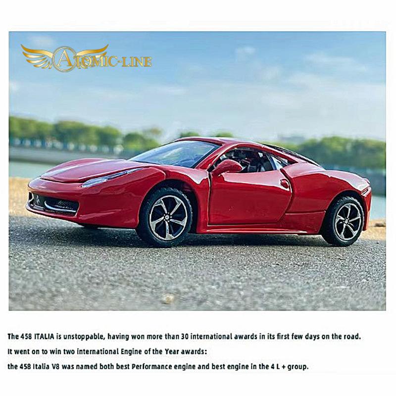 Ferrari フェラーリ 458 1/32 ミニカー 全2色 ライト点灯