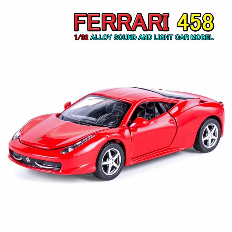 Ferrari フェラーリ 458 1/32 ミニカー 全2色 ライト点灯