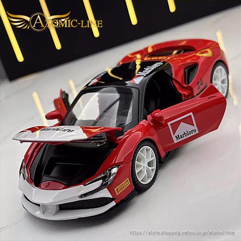 フェラーリ SF90 Marbloro ミニカー 1/32 ライト点灯 エンジンサウンド