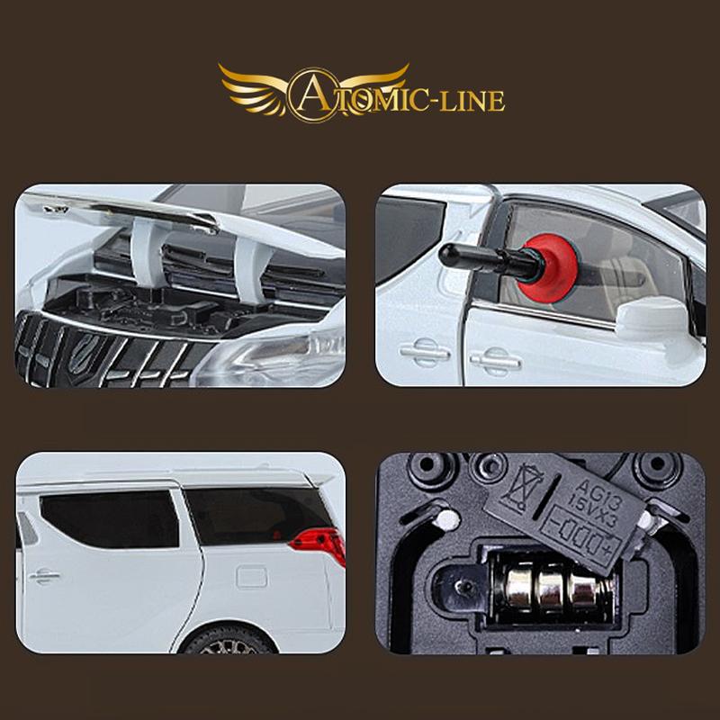 トヨタ TOYOTA アルファード 1/24 ミニカー 全2色 ライト点灯