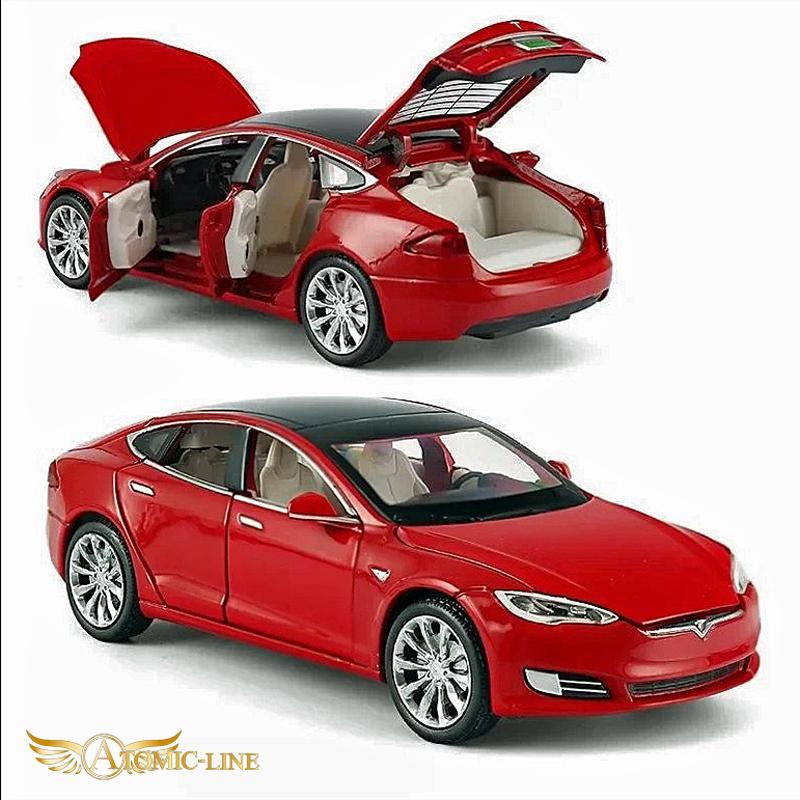 テスラ MODEL3 1/32 ミニカー 全4色 ライト点灯 サウンド 合金モデル