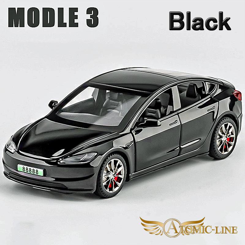 テスラ MODEL3 1/32 ミニカー 全4色 ライト点灯 サウンド 合金モデル