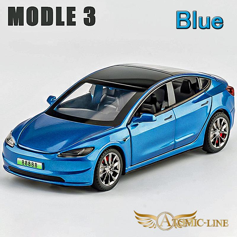 テスラ MODEL3 1/32 ミニカー 全4色 ライト点灯 サウンド 合金モデル