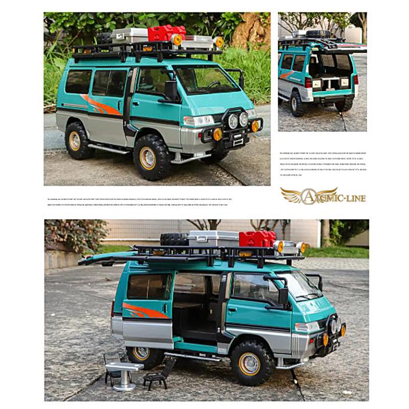 三菱（MITSUBISHI） DELICA デリカ 1/24 ミニカー 全2色 ライト点灯