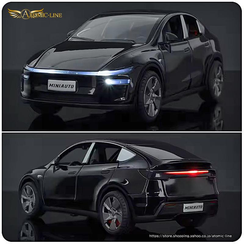 テスラ MODEL Y 1/32 ミニカー 全4色 ライト点灯 エンジンサウンド