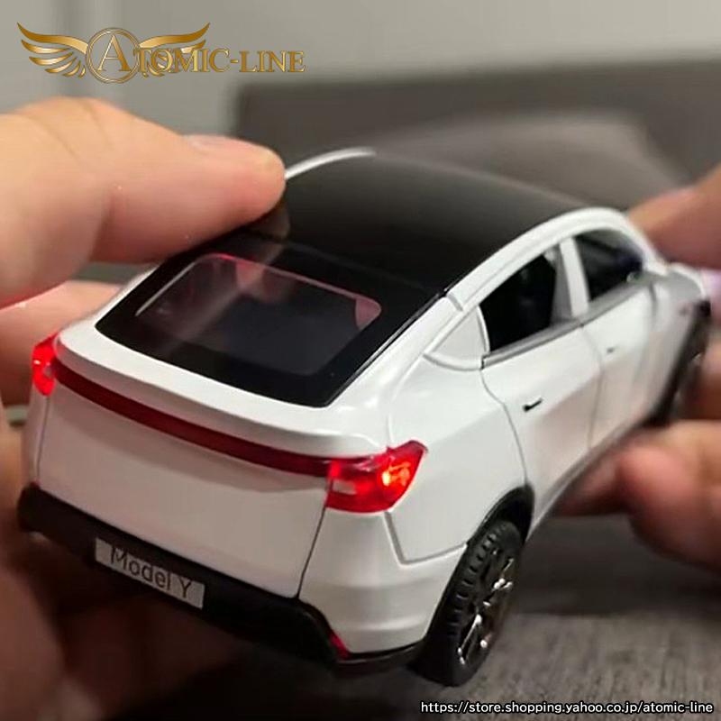 テスラ MODEL Y 1/32 ミニカー 全4色 ライト点灯 エンジンサウンド