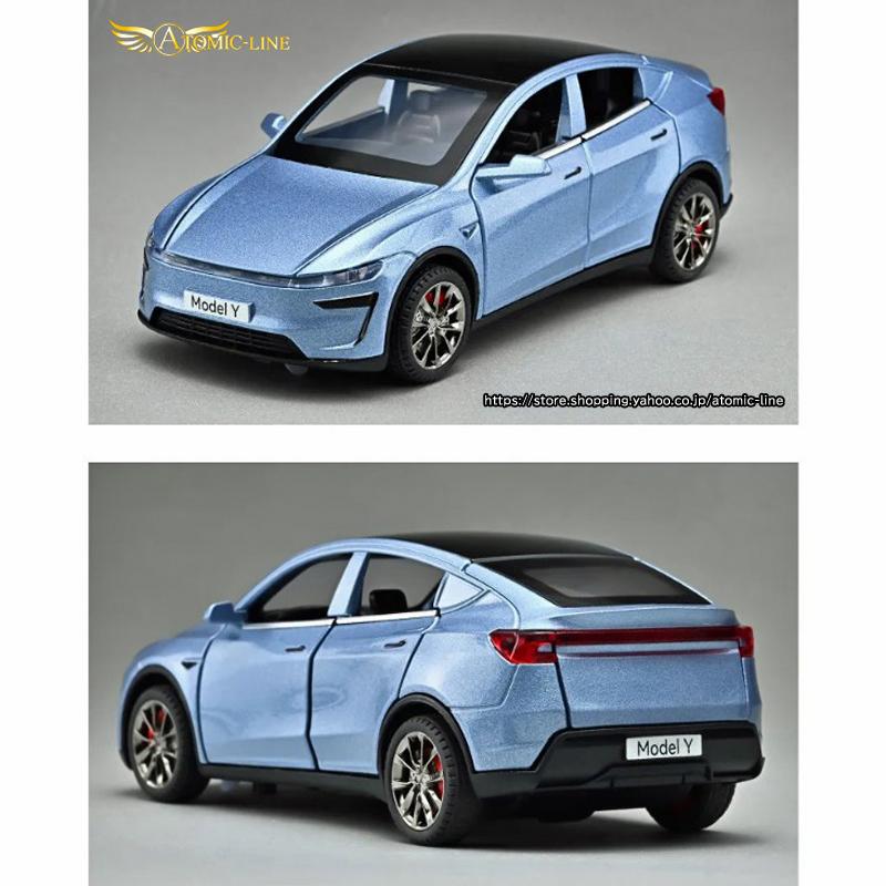 テスラ MODEL Y 1/32 ミニカー 全4色 ライト点灯 エンジンサウンド
