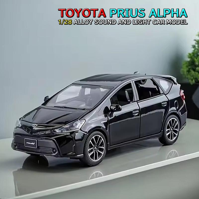 トヨタ（TOYOTA） プリウスα 1/28 ミニカー 全3色 ライト点灯 エンジン