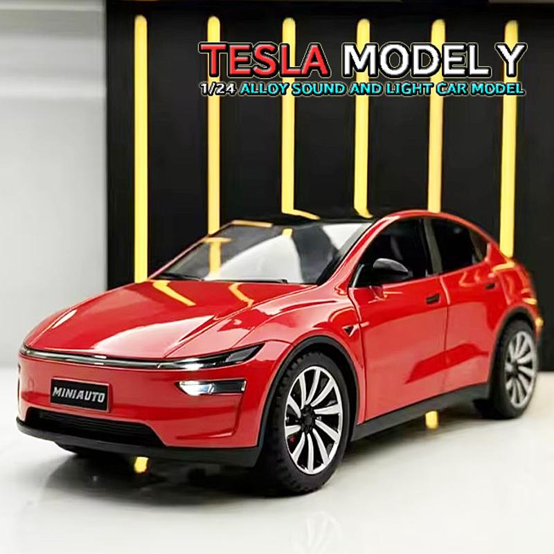 テスラ MODEL Y 1/24 ミニカー 全4色 ライト点灯 エンジンサウンド