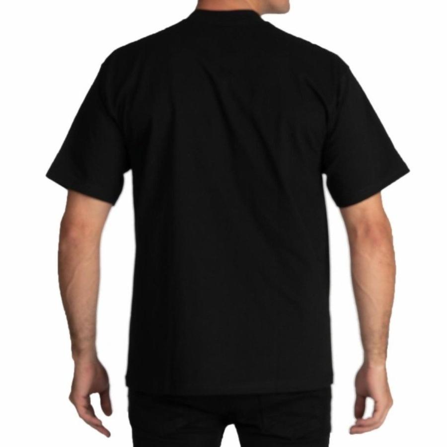 PRO CLUB EMBROIDERED BOX LOGO ヘビーウェイト Tシャツ ショートスリーブ ボックスロゴ ブラック 黒 長袖 HEAVYWEIGHT SHORT SLEEVE TEE Black プロクラブ | PRO CLUB | 01
