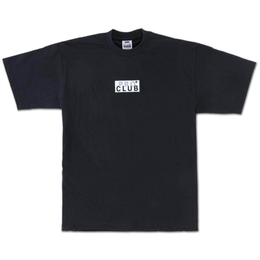 PRO CLUB EMBROIDERED BOX LOGO ヘビーウェイト Tシャツ ショートスリーブ ボックスロゴ ブラック 黒 長袖 HEAVYWEIGHT SHORT SLEEVE TEE Black プロクラブ | PRO CLUB | 03