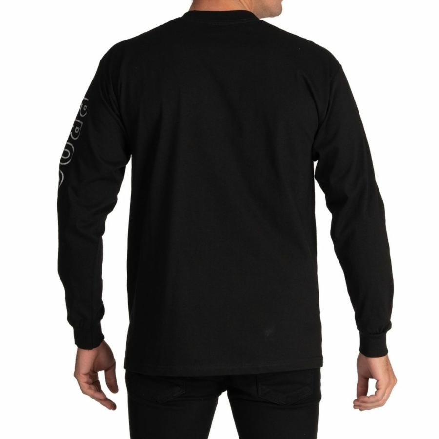 PRO CLUB EMBROIDERED BOX LOGO ヘビーウェイト ロンT ロングスリーブ ボックスロゴ ブラック 黒 長袖 LONG SLEEVE HEAVYWEIGHT T-SHIRT Black プロクラブ | PRO CLUB | 02