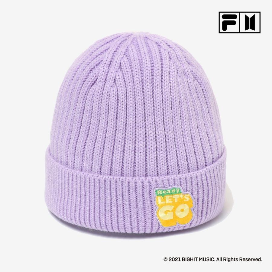 BTS×FILA DYNAMITE コラボ ビーニー ラベンダー パープル ニット帽 紫 Beanie Lavender Purple