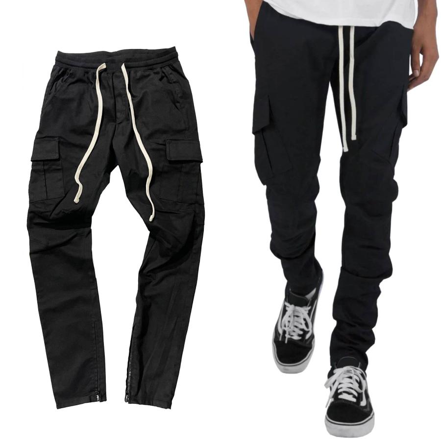 mnml（ミニマル） mnml ZIP カーゴ ドローコード パンツ ブラック