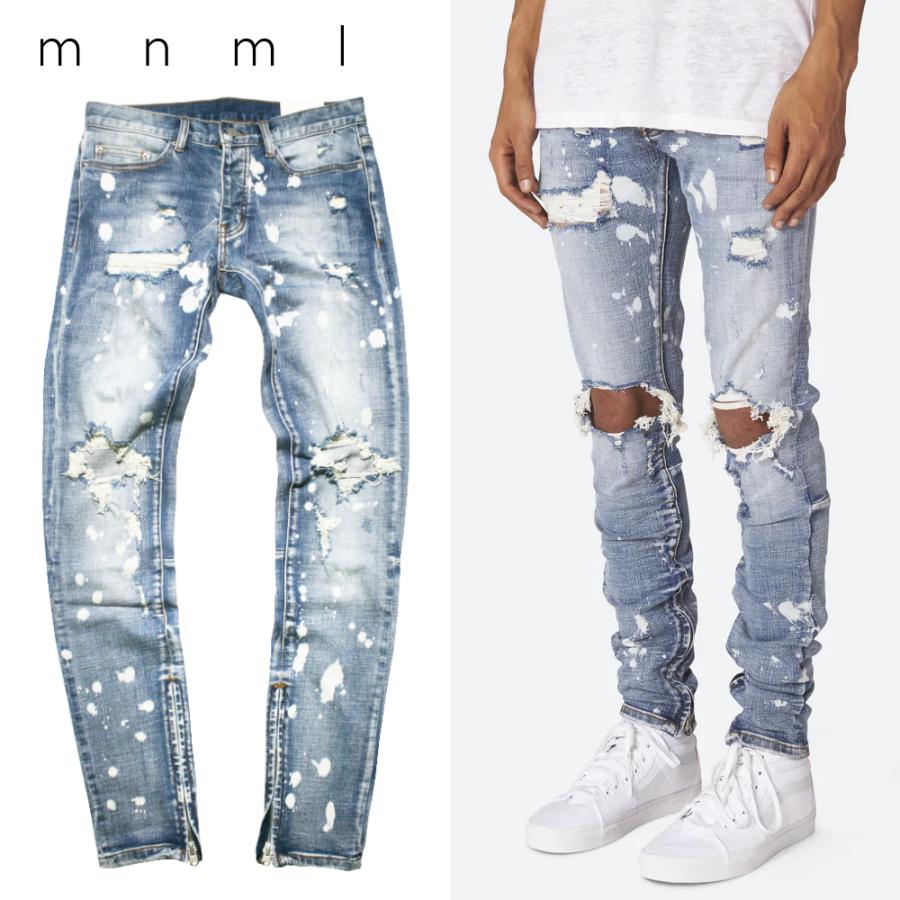 [ドローコード付き！]  mnml M1 Denim スキニー パンツ [ドローコード付き！] mnml M1 Denim スキニー