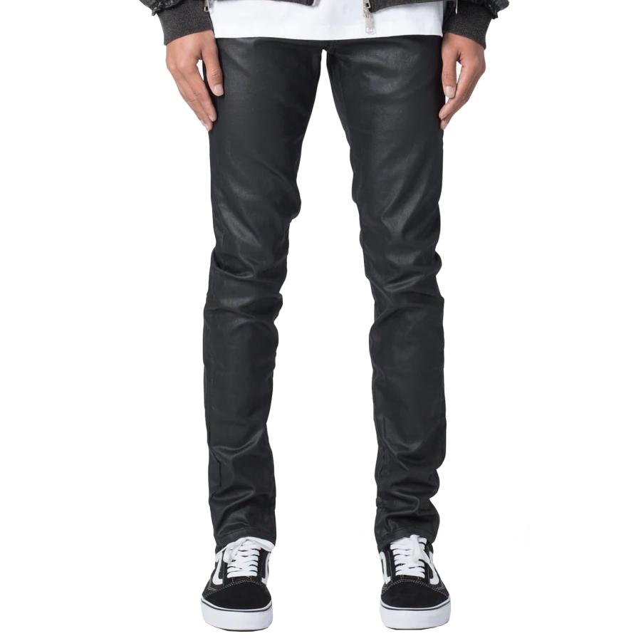 mnml M11 スキニー デニム パンツ PU加工 ブラック 黒 STRETCH
