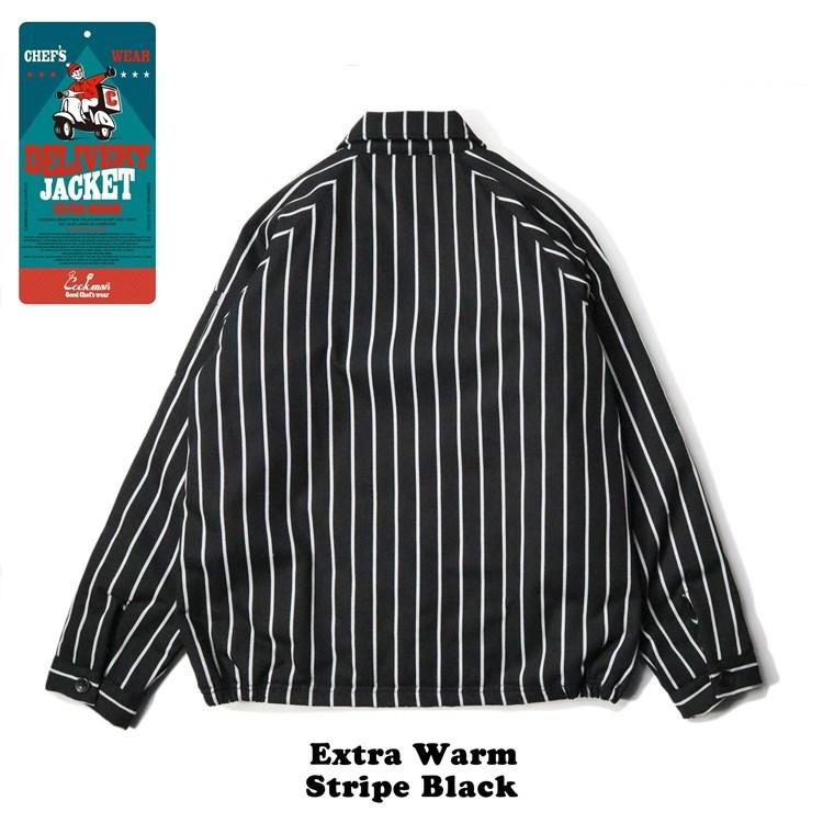 Stripe Warm デリバリージャケット Man Cook Black メンズ ジャケット デリバリージャケット クックマン COOKMAN XL ジャケット・アウター