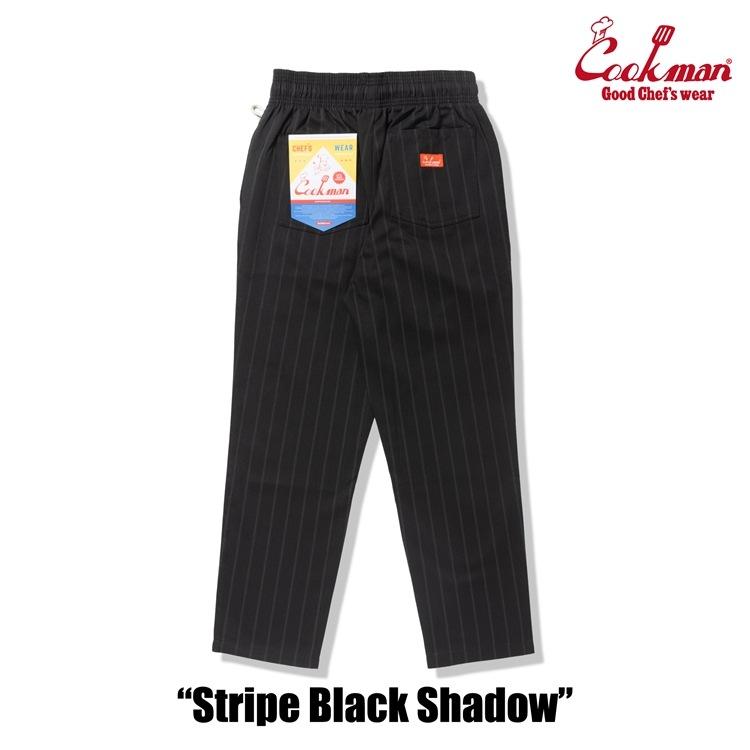 COOKMAN（クックマン） Chef Pants シェフパンツ Stripe Black shadow