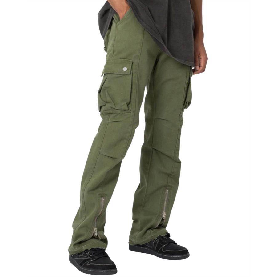 mnml（ミニマル） mnml FRONT ZIP カーゴ パンツ フレアカット ブーツ