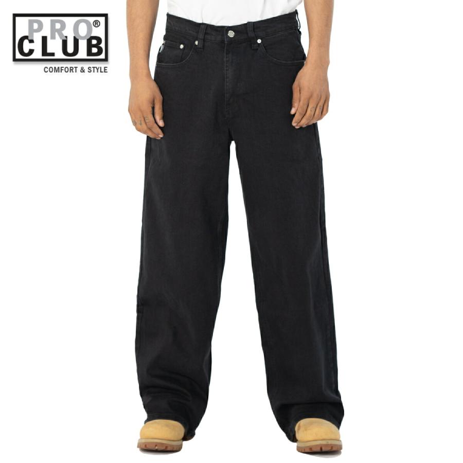 PRO CLUB HEAVYWEIGHT BAGGY FIT デニムパンツ バギーフィット ブラック DENIM PANT Black プロクラブ ストリートファッション サイズ30 | PRO CLUB