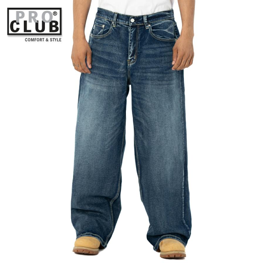 PRO CLUB HEAVYWEIGHT BAGGY FIT デニムパンツ バギーフィット ダークストーンウォッシュ DENIM PANT Dark Stone Wash | PRO CLUB