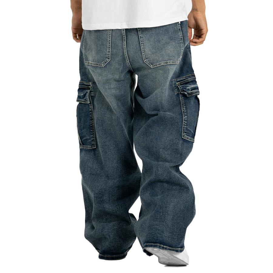 PRO CLUB HEAVYWEIGHT BAGGY FIT デニムカーゴパンツ ダークストーンウォッシュ サイズ32 | PRO CLUB | 01
