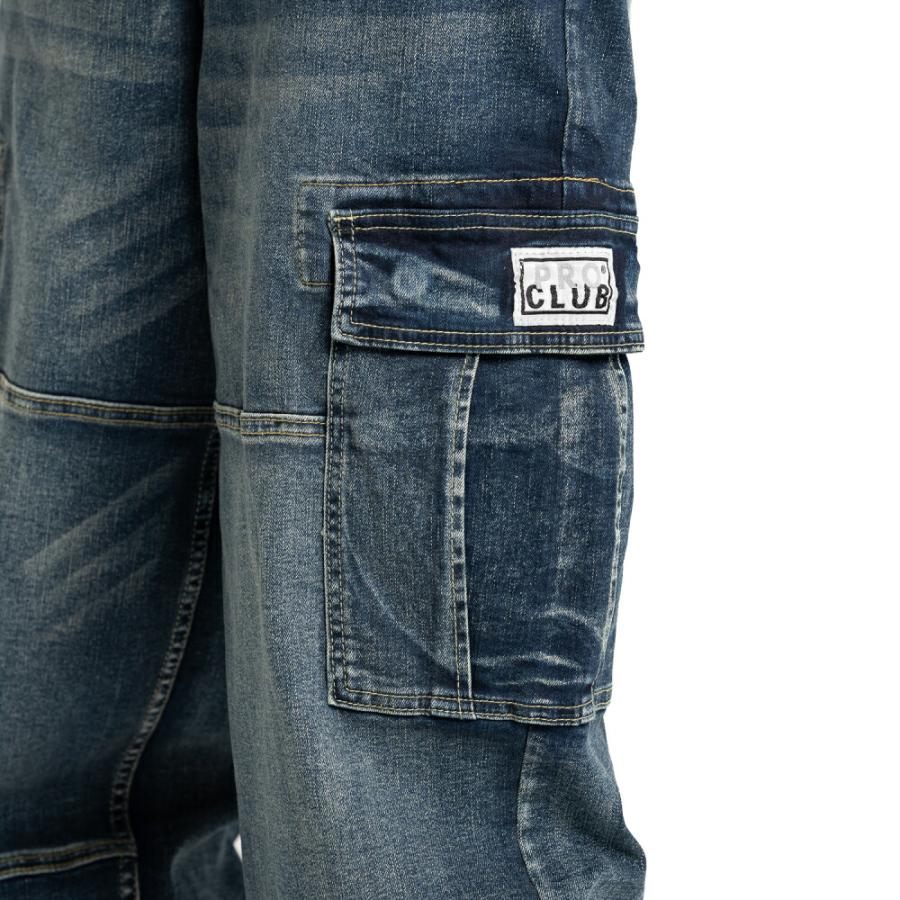 PRO CLUB HEAVYWEIGHT BAGGY FIT デニムカーゴパンツ ダークストーンウォッシュ サイズ32 | PRO CLUB | 02