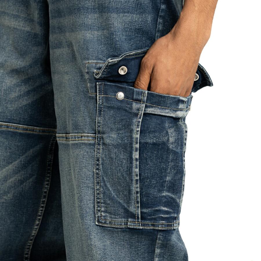 PRO CLUB HEAVYWEIGHT BAGGY FIT デニムカーゴパンツ ダークストーンウォッシュ サイズ32 | PRO CLUB | 03