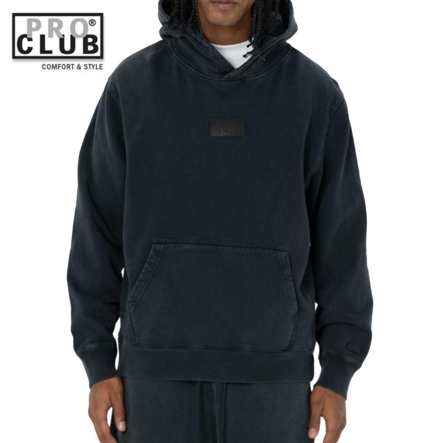 PRO CLUB VINTAGE WASH プルオーバー フーディー パーカー ヴィンテージ ウォッシュ ブラック PULLOVER FLEECE Black プロクラブ ストリートファッション | PRO CLUB
