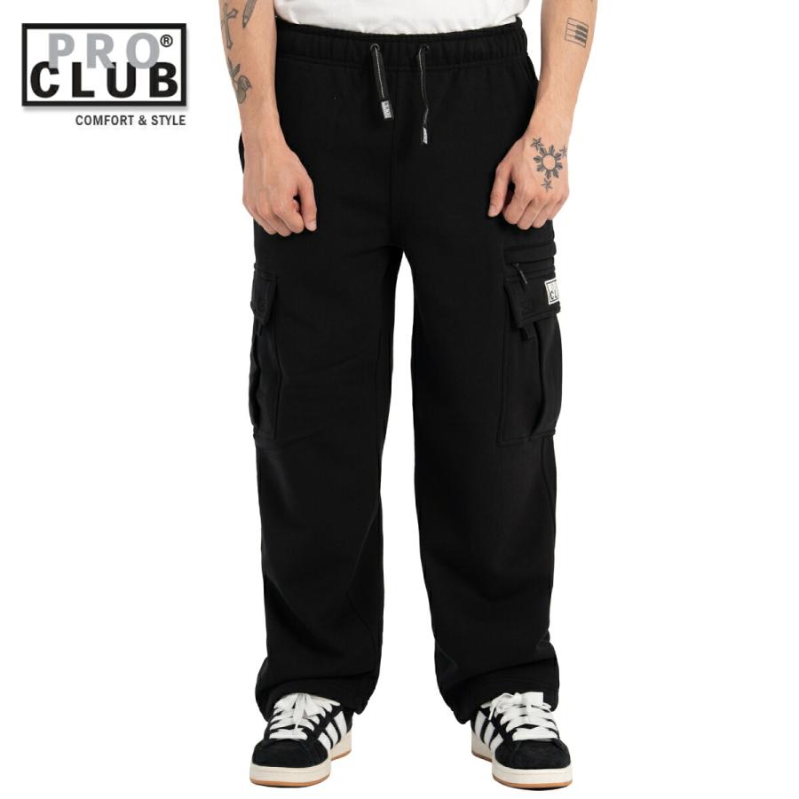 PRO CLUB OG カーゴ スウェットパンツ ブラック CARGO SWEATPANT Black プロクラブ | PRO CLUB