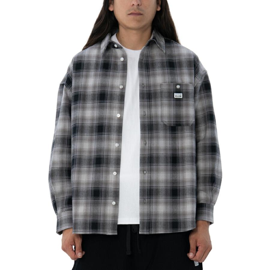 PRO CLUB HEAVYWIDE OMBRE フランネルシャツ ブラック FLANNEL SHIRT Black プロクラブ ストリートファッション | PRO CLUB | 01