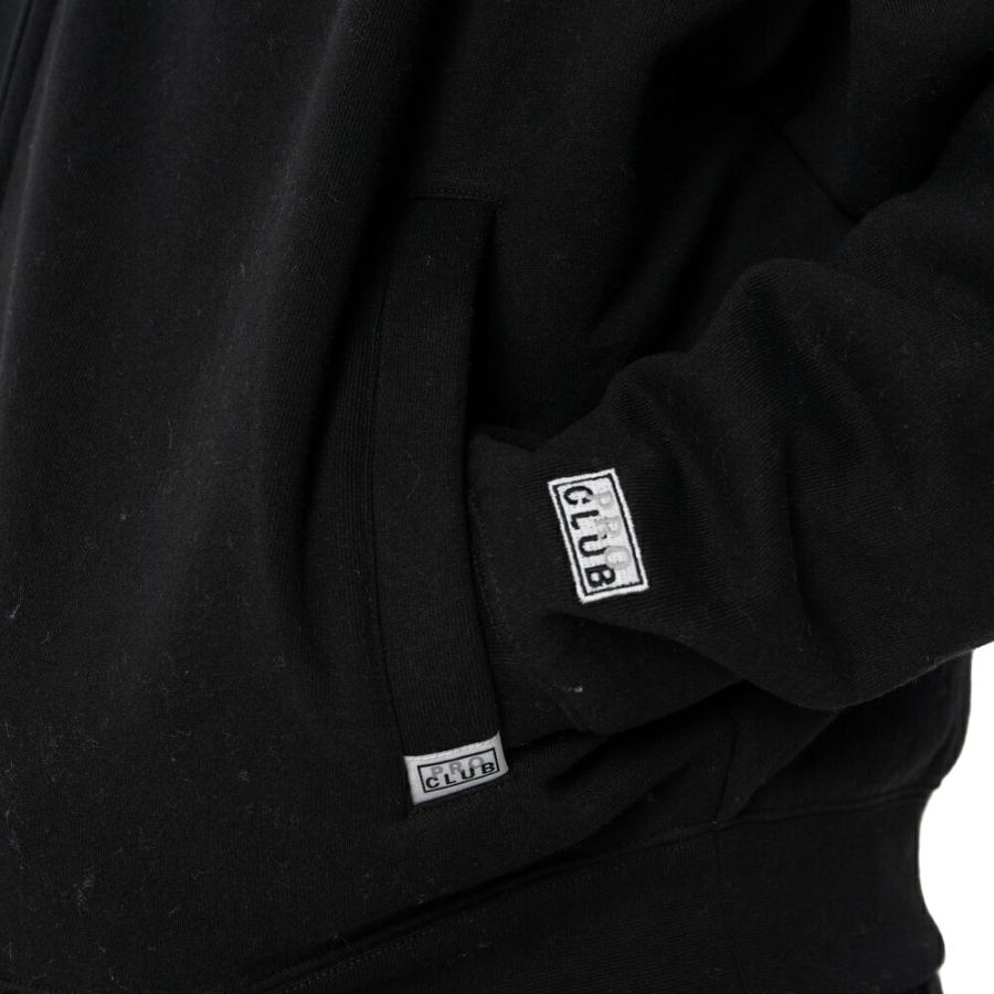 PRO CLUB HEAVYWIDE FLEECE ジップパーカー ブラック ZIP-UP HOODIE Black プロクラブ ストリートファッション | PRO CLUB | 04