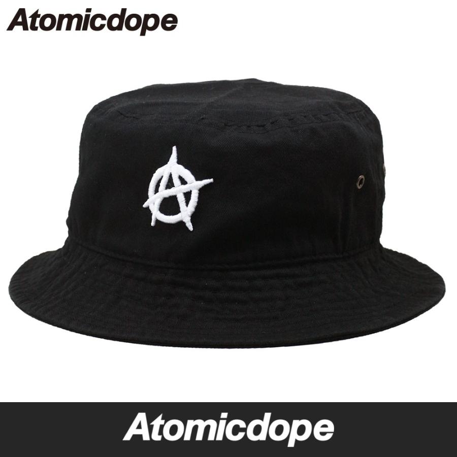 アトミックドープ Atomicdope Anarchy バケットハット ブラック 帽子 黒 Bucket hat Black｜atomicdope