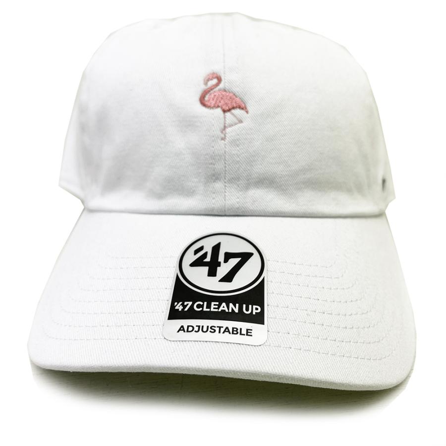 '47 FLAMINGO CLEAN UP ローキャップ フラミンゴ クリーンナップ ホワイト 白 LOWCAP White フォーティーセブン フリーサイズ メンズ レディース 男女兼用｜atomicdope｜02