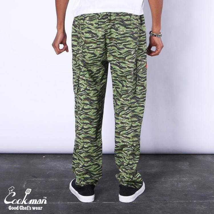 クックマン COOKMAN Cargo Ripstop Tiger Camo Green シェフ カーゴ パンツ リップストップ タイガー カモ グリーン 迷彩 緑 Chef Pants｜atomicdope｜08