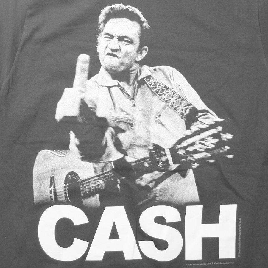 ジョニー・キャッシュ Johnny Cash THE BIRD ライセンス オフィシャル Tシャツ ブラック 公式 黒 半袖 T-Shirt Black｜atomicdope｜02