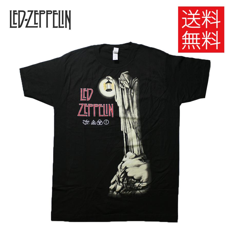 レッド・ツェッペリン Led Zeppelin HERMIT ライセンス オフィシャル Tシャツ ブラック 公式 黒 半袖 T-Shirt Black｜atomicdope