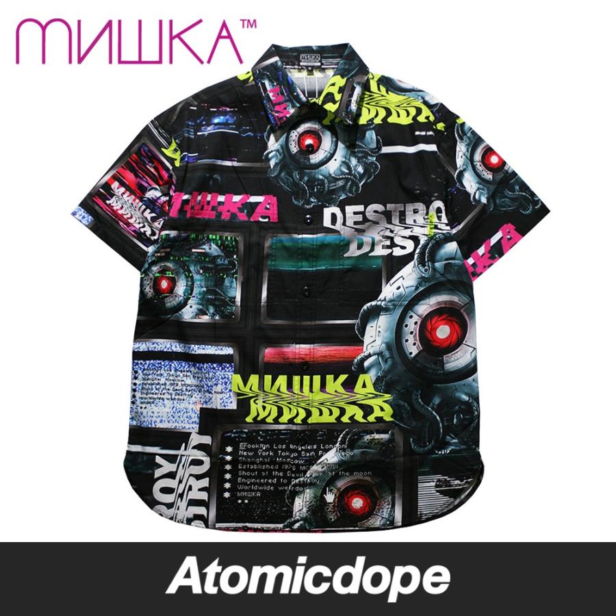 ミシカ Mishka Mecha Keep Watch ショートスリーブ シャツ Mss04f00 総柄 半袖 Short Slleeve Shirts Mishka Mss04f00 Atomicdope 通販 Yahoo ショッピング