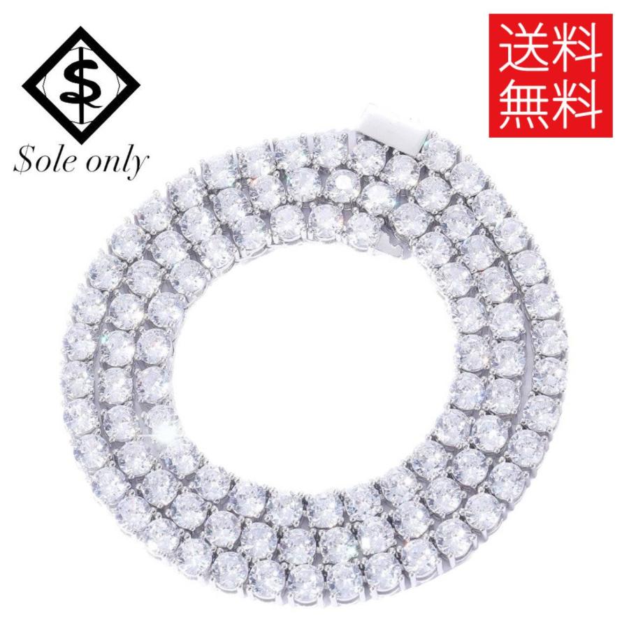 $ole only CZダイヤ 4mmテニスチェーン ネックレス シルバー ole only CZ Diamond 4mm テニスチェーン ネックレス CZダイヤ