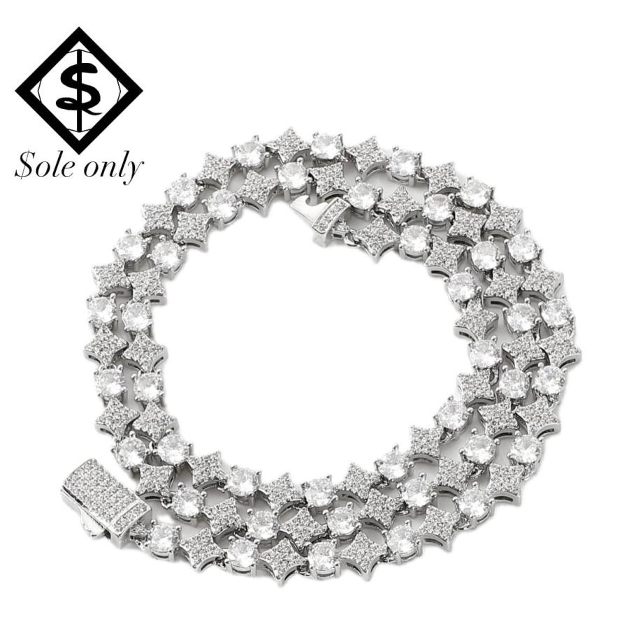 $ole only Starlink 6mm テニスチェーン スター型 ネックレス CZダイヤ シルバー 銀 Tennis Chain Necklace Silver ソールオンリー | 