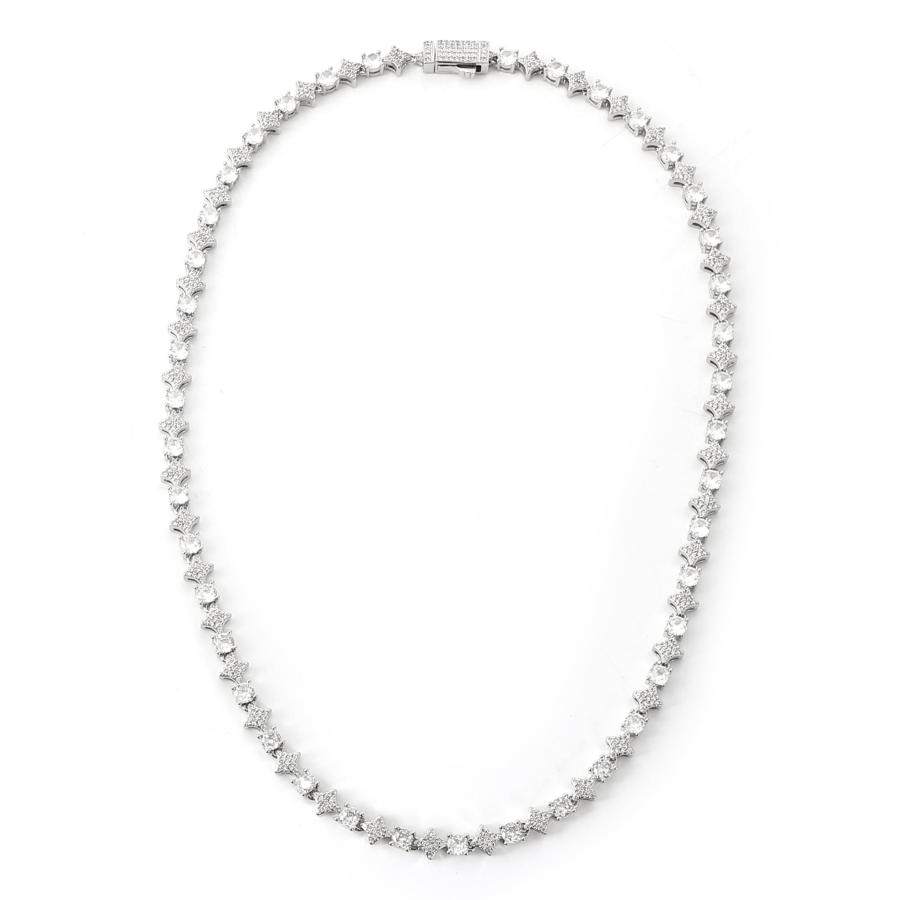 $ole only Starlink 6mm テニスチェーン スター型 ネックレス CZダイヤ シルバー 銀 Tennis Chain Necklace Silver ソールオンリー |  | 01