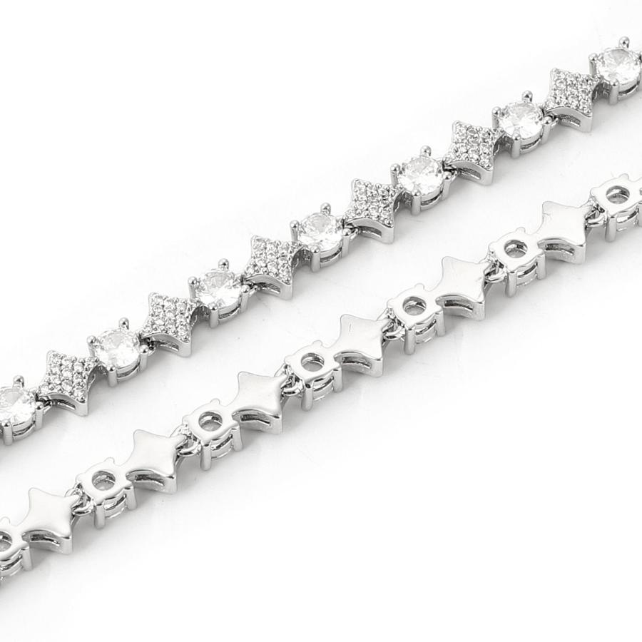 $ole only Starlink 6mm テニスチェーン スター型 ネックレス CZダイヤ シルバー 銀 Tennis Chain Necklace Silver ソールオンリー |  | 02