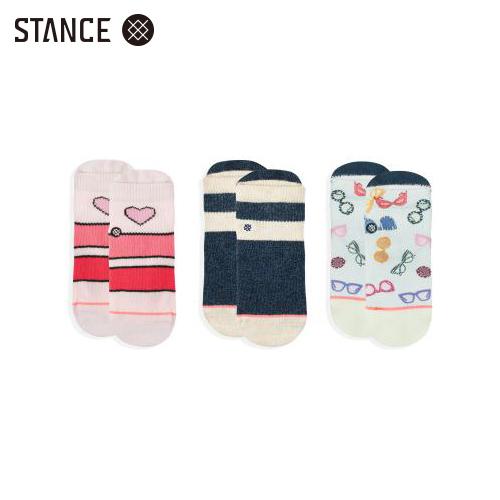 スタンス STANCE BABY BOY XO BOX SET 612MONTH キッズ ソックス 3足セット ピンク 子供用 靴下