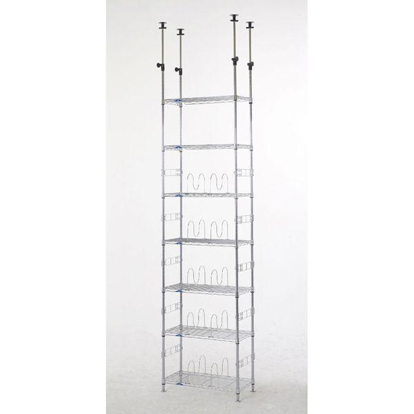 MD60-7T ルミナスフィール スチールラック 突っ張りラック 7段 幅63cm × 奥行34cm × 高さ220〜280cm ポール径19mm メーカー直送代引不可