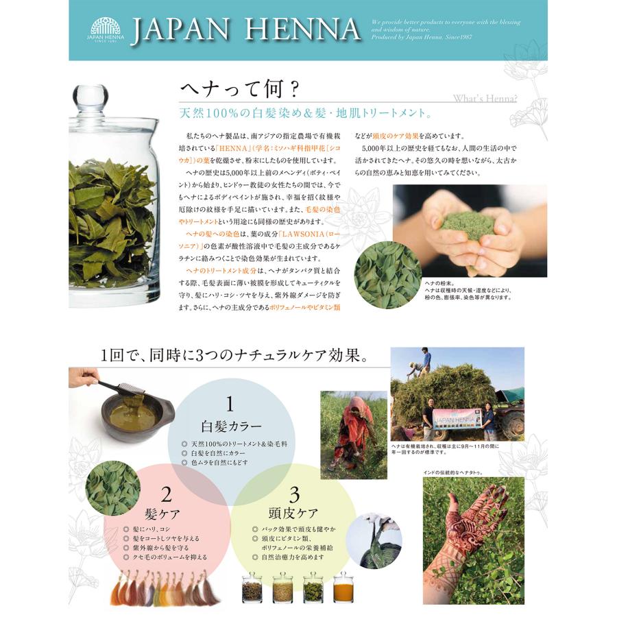 JAPAN HENNA ジャパンヘナ 人工染料入りヘナ ダークブラウン 100g