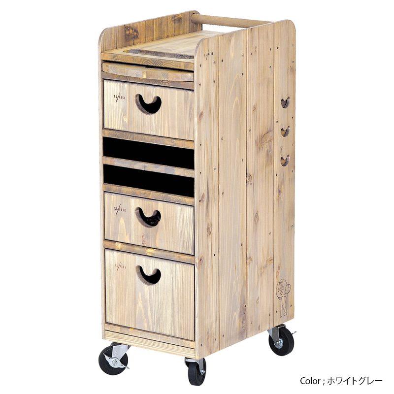 Y.S PARK（ワイエスパーク）木製 ウッドワゴン YS-F11【オールナチュラルウッド 木製ワゴン 収納 マルチワゴン マルチパーパス マルチ】 |  | 03