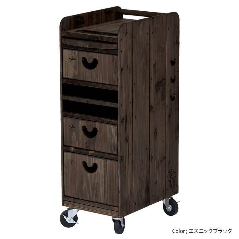 Y.S PARK（ワイエスパーク）木製 ウッドワゴン YS-F11【オールナチュラルウッド 木製ワゴン 収納 マルチワゴン マルチパーパス マルチ】 |  | 08