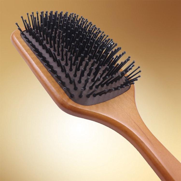 送料無料！WETECH パドルブラシ L 木製 ヘアブラシ ワイドブラシ 頭皮