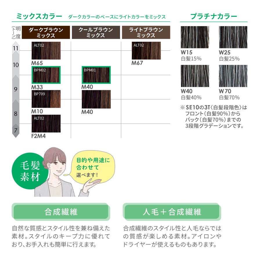 アデランス フォンテーヌ フルウィッグ DX30／DX30S ショート 合成繊維