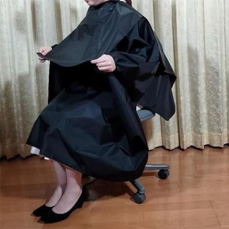 メイホー No.5176 ヘアダイクロス ブラック 前トレー付 袖なし